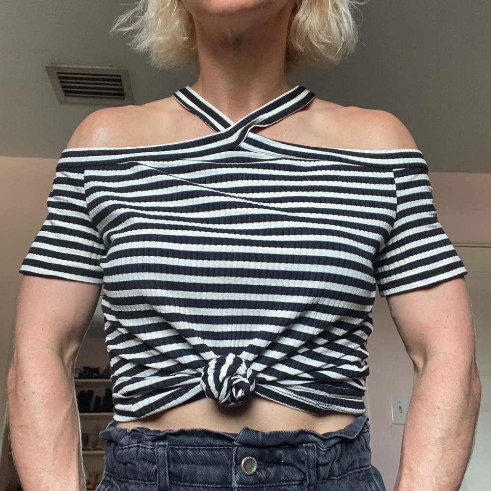 Topshop striped top shirt